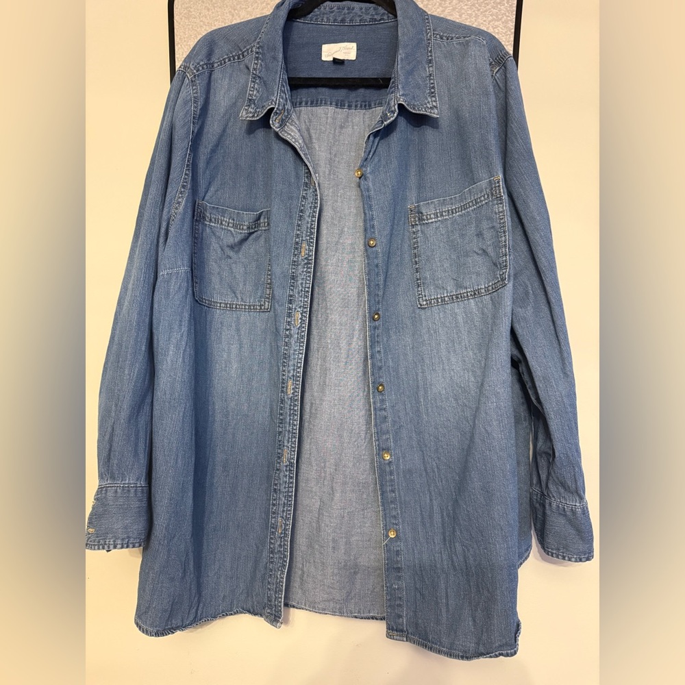 Denim Button-Up Shirt